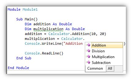 Class Library Methods